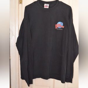 Vintage 1998 Planet Hollywood Las Vegas Black Long sleeve T-Shirt Size XL USA